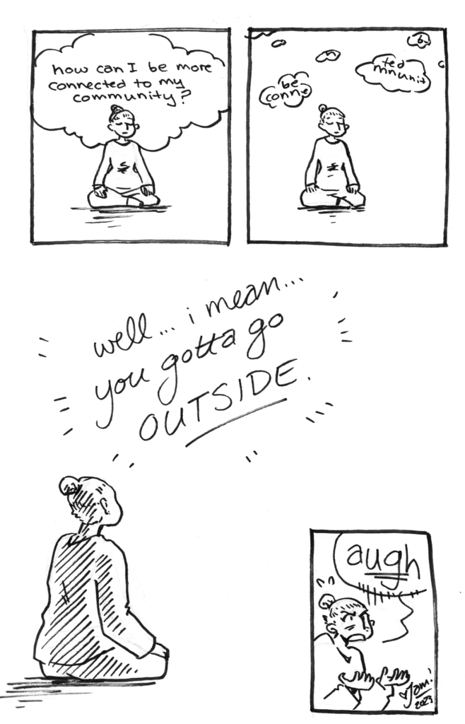 A black and white comic featuring jam